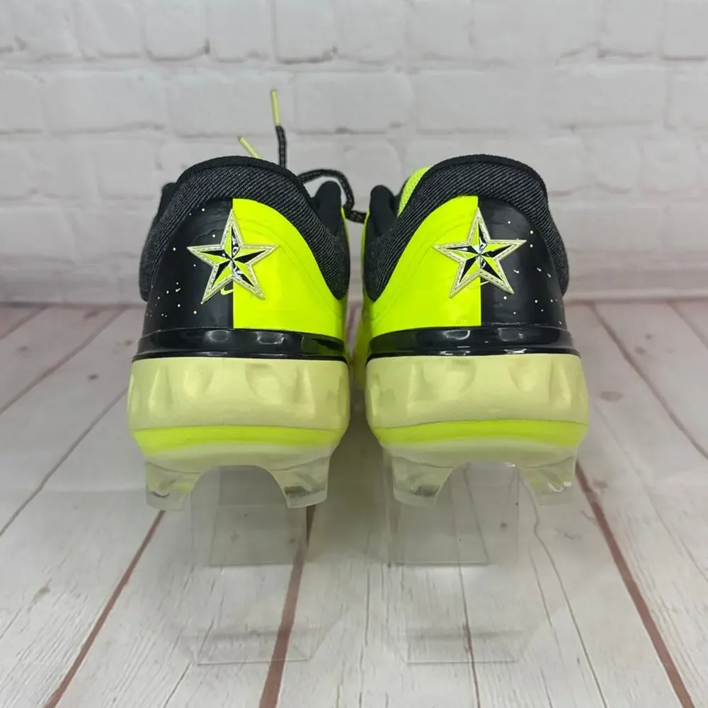 Nike Alpha Huarache Elite 4 Low MCS Black Lime Baseball Cleats Sz 10 FV6096-001